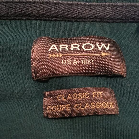 Arrow Classic Fit Short Sleeve Polo Shirt green XL - Picture 3 of 8